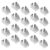 Sewroro 30pcs Silver Iron Shelf Support Clips for Cabinets and Office Shelving Units, Tool-Free Adjustable Bracket Supports Polished and Deburred Edges, for Office Environments