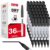 SFAIH Black Dry Erase Markers Fine Tip, 36 Pack, 1-2mm Line, Low Odor