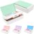 SFLHHDM Pencil Box, Double Layer Large Capacity, White Green, 1pcs