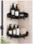 SFSSSYL 2-Pack Matte Black Corner Shower Caddy, Rustproof