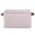 Sgaesgte Pink White Stripe Storage Baskets with Handles, Fabric Collapsible Bin with Steel Frame, Waterproof Lining Baskets for Home Organizer Closet Bedroom Office(1-Pack)