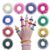 SGQTAYHL 10PCS Spiky Sensory Finger Rings Stress Relief Fidget Ring
