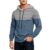 SGYCNGU Mens Hooded Sweatshirts Long Sleeve Color Block Drawstring Hoodies Casual Lightweight Active Shirts with Pockets（1-Sky Blue,Small）