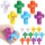 Shappy 12 Pcs Cross Fidget Toys Christian Stress Relief, Bright, Jesus You