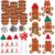 Shappy 6 Pack Christmas Gingerbread DIY Craft Kit with Air Dry Clay