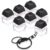 Shappy 6 Pcs Keyboard Fidget, Fidget Keyboard Clicker Keychain Gift, Keychain Button Stress Relief Gifts for Adult Office Home, Cool Fidgets(Black)