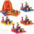 Shappy Toddler Peg Board Kids Montessori Colorful Stackable Toys 120 Pcs Pegs with 4 Foam Board 4 Learning Educational Toy for Preschool Color Recognition Counting Skill (Red,Yellow,Blue,Orange)