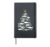 Shark Xmas Tree Holiday Gift Fishing Lover Funny Christmas Hardcover Journal, Black