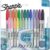 Sharpie Permanent Markers Fine Point Featuring Mystic Gem Color Markers Assorted 24 Count (Pack of 6)