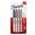 Sharpie Permanent Markers | Fine Point for Bold Details | BlackBlueRed and Green Ink Colours | 4 Marker Pens
