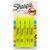 Sharpie Tank Yellow Highlighters Marker Set, Study Essentials, Chisel Tip, Ideal for Back to School and Teacher Supplies, Smear-Resistant, 4-Pack