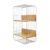 Shelf Wall Shelf Storage Rack Organizer Rack with Stainless Steel Frame and Wooden Shelves Two Tier Open Storage Suitable for Kitchen Toilet Office Hallway