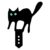 ShengQuanHao Acrylic Cats, Animal Cats Yard Stake, Garden Ornament for Easter Halloween Outdoor Pathway Sidewalk, 25x28cm