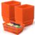 Sherr 36 Pack Classroom Storage Basket Small Plastic Basket for Organizing Crayon Pencil Container Storage Bin Tray Holder for Paper Shelf Back to School Office Supply 6.1″l x 4.3″w x 2.4″h (Orange)