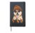 Shiba Inu Drinking Iced Coffee Funny Dog Hipster Shiba Inu Hardcover Journal, Black
