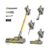 Shieal Cordless Stick Vacuum Cleaner – 40KPA Powerful Suction Vacuum with 45 Min Runtime, Detachable Battery, Anti-Tangle & 1.5L Dust Cup, 8 in 1, Yellow 0702