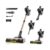 Shieal Cordless Stick Vacuum Cleaner – 45KPA Powerful Suction Vacuum with 45 Min Runtime, Detachable Battery, Anti-Tangle & 1.5L Dust Cup, 8 in 1 Vacuum Cleaner for Pet Hair, Carpet, HardFloor, Gold