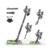 Shieal Cordless Stick Vacuum Cleaner – Rechargeable,40Kpa Powerful Suction Vacuum for Home,45Mins Runtime,Detachable Battery,Anti-Tangle, 8 in 1 Lightweight Vacuum for Pet Hair Carpet Hardwood, Silver