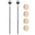 Shimeyao 2 Sets Wood Newel Post Mounting Kit with Square Bolts, Curved Washers, Nuts, Red Oak and White Oak Plugs for Stair Railing Handrail Installation, Residential and Commercial