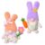 SHINEOFI 2pcs Easter Rabbit Gnome Plush Figurine with Carrot and Flower