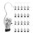SHINEOFI 40pcs Stainless Steel Laundry Hanging Hooks with No Residue Clips Black Clothes Hooks for Socks and Kitchen Towels for Balcony Drying and Bathroom Towel Storage