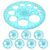 SHINEOFI 8pcs Plastic Circle Stencil Template with 360 Degree Protractor and Geometric Drawing Ruler for Students and Designers Featuring Compact Size and Smooth Edges for Indoor Design