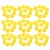 SHINEOFI Pom Poms Artistic Decorations and Expression Encourages Party 1800pcs Yellow Plush Craft for Crafts Seasonal for School Projects