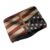 SHINEOFI Vintage USA Flag Bible Carrying Case with Handle Faux Leather Protective Organizer Bag with Zipper Closure for Church Events Stylish Book Tote for Men