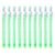 SHINLHUA 10Pcs Stackable Pencils Push Fun Pencils with Erasers, Green