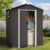 Shintenchi 5×3 FT Outdoor Storage Shed with Window, Lockable Outdoor Waterproof Tool Storage Sheds, Weather Resistant Tool Storage House Shed for Garden, Backyard, Patio Utility Tool Storage,Dark Gray