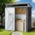 Shintenchi 5×3 FT Outdoor Storage Shed with Window, Outdoor Waterproof Storage Shed Metal Garden Shed with Lockable Single Door,Weather Resistant Tool Storage House Shed for Garden,Backyard,Steel Gray