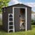 Shintenchi 6×4 FT Outdoor Storage Shed with Window, Lockable Outdoor Waterproof Tool Storage Sheds, Weather Resistant Tool Storage House Shed for Garden, Backyard,Patio Utility Tool Storage,Dark Gray