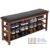 Shoe Rack with PU Leather Cushion 3-Tiers Bench with Storage Height Adjustable Ideal for Front Doors Entrances Hallway Mudroom