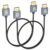 Short HDMI Cable 8K 2FT 2-Pack, Ultra Thin HDMI 2.1 48Gbps High Speed