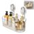 Shower Caddy Suction Cup Wall Mounted Bathroom Shelf (Transparent)