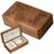 SHRDV Personalized Jewelry Box Gift for Women Custom Birthday Wooden Jewelry Case Gifts Walnut Wood Trinket Boxes Jewelry Organizer with Any Name for Wedding Mothers Day Christmas