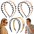 shuielai 6 PCS Zig Zag Shark Tooth Headbands, Plastic Non‑Slip Hair Hoop with Teeth Comb for Women Men Girls