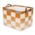 SHUOGUO Checkered Storage Basket, 36L Collapsible Waterproof Canvas Toy Storage Bin，Checkered Room Decor, Blanket Baskets for Closets, Bedrooms, and Gift Baskets