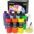 Shuttle Art 12 Colors Acrylic Paint, 250ml/8.45oz Bottles Acrylic Paint Set, Rich Pigments, Bulk Painting Supplies for Artists, Beginners and Kids Painting on Rocks Crafts Canvas Wood