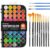 Shuttle Art 58 Pack Watercolor Paint Set, 48 Colors Watercolor Pan with 10 Paint Brushes for Beginners, Artists, Kids & Adults to Water Color Paint, Bullet Journal, Calligraphy Practice