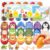Shuttle Art Egg Crayons for Toddlers 1-3, 18 Colors Palm-Grasp Jumbo Crayons with Coloring Book, Washable & Mess-Free Art Supplies & Gifts for Boys and Girls