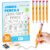 Shuttle Art Jumbo Pencils – 36 Pack Triangle Pre sharpened Pencils #2 HB with Top Erasers & Sharpener, for Kids Ages 4-6, Kindergarten School Supplies, Ideal for Home, Classroom