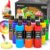 Shuttle Art Outdoor Acrylic Paint Set, 12 Colors Waterproof Paint, 8.45oz/250ml Large Bottles, Rich Pigmented Bulk Painting Supplies for Artists, Beginners on Rocks, Wood, Wall, Crafts, Garden Statues