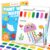 Shuttle Art Paint with Water Coloring Book for Kids, 25 Sea World Themed Pages with 2 Brushes, Mess-Free Watercolor Paint Set, Travel-Friendly Art Craft Gift for Toddlers, Birthday Christmas Gift