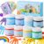 Shuttle Art Washable Finger Paint Set, 8 Colors (3.5 fl oz) Kids Paint with 10 Coloring Sheets, Non Toxic Finger Painting for Toddlers