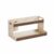 SiaBiced Kitchen Storage Shelf Spice Rack Organizer Stand With Carbon Steel Frame And Wood Grain Panels For Countertop Storage Suitable for cooking townhouses, Milk White, 40cm
