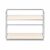 SiaBiced Storage Shelf Tabletop Organizer Rack Stand With Chrome Metal Frame And Acrylic Shelves Mobile Beaded Base Open Frame Structure Suitable for home office vanity counter sink, White