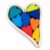 SiaBiced Wooden Blocks Heart Shape Wood Blocks, Heart-Shaped Wooden Blocks for Early Education, Heart Blocks