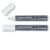 SIGEL Ba715 Set of 2 Markers for Dark Glass or Mirror, Erasable, Bullet Tips Diameter 2-3 mm, White