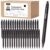 Sikao Black Pens Bulk, 60-Pack Durawrite Retractable Ballpoint Pens